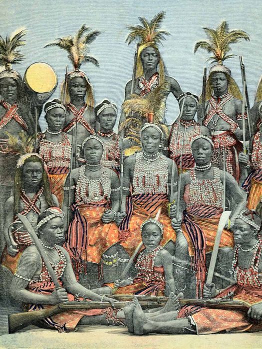 Dahomey Amazons or Warriors (Benin) in 1897