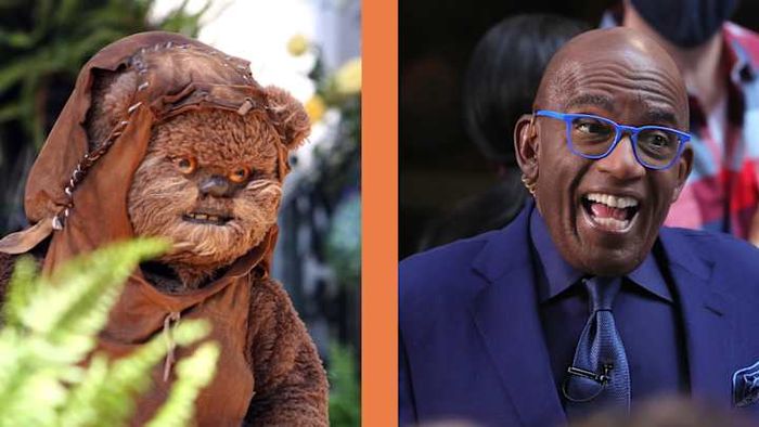 In 2009, Al Roker (R) shared a bizarre and personal moment with an Ewok (L).