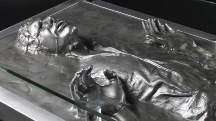 Elevate your home decor with this life-sized tribute to Han Solo, perfect for Star Wars enthusiasts.