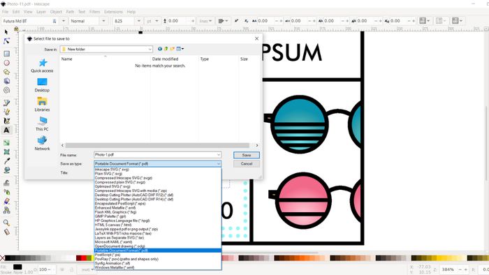 Hướng dẫn chuyển File CDR sang PDF bằng Inkscape - Bước 2