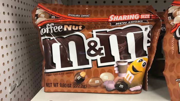 A bag of coffee nut M&Ms.