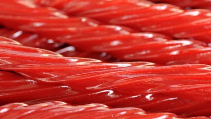 A close-up view of Twizzlers.
