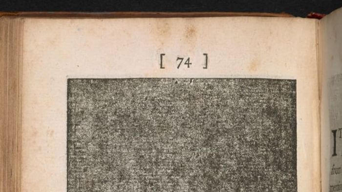 One of Tristram Shandy's black pages.