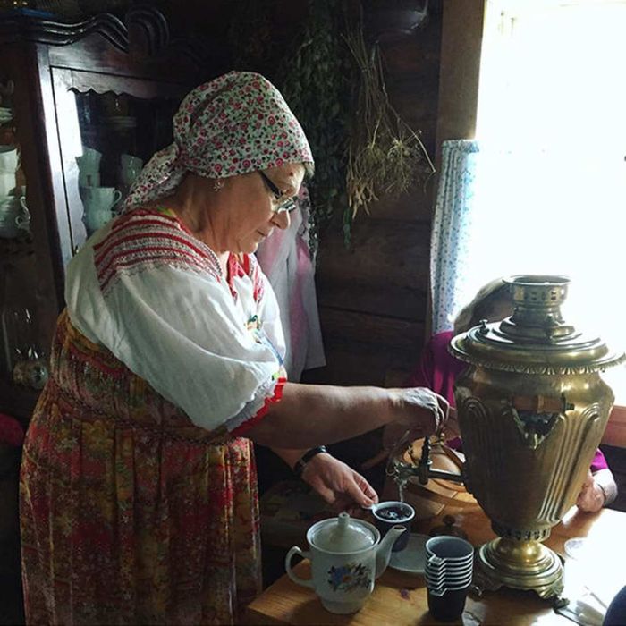 Nina Gorkovenko, director of the estate's Coachman's House, is pictured.