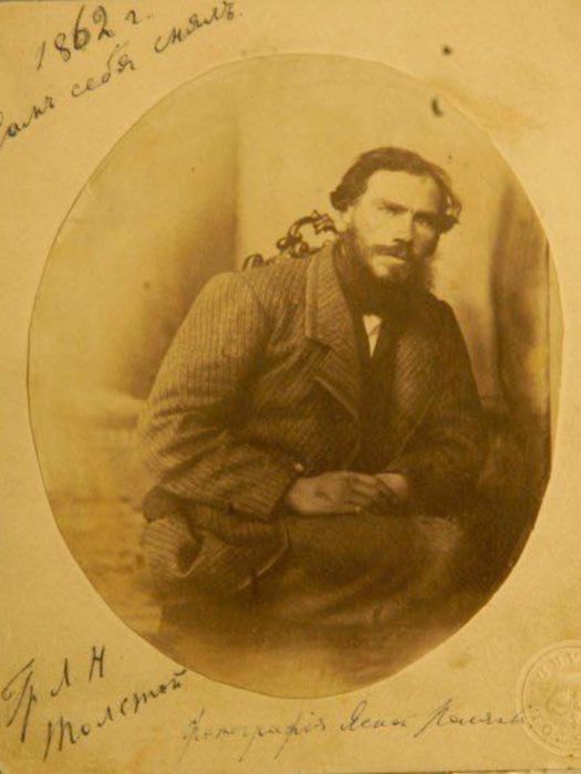 A portrait of Leo Tolstoy.