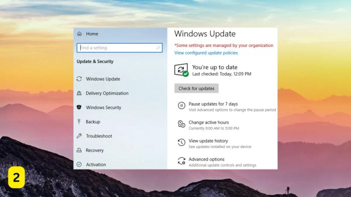 Khắc phục lỗi 0xc00007b bằng cách Cập nhật Windows lên phiên bản mới nhất - Bước 2