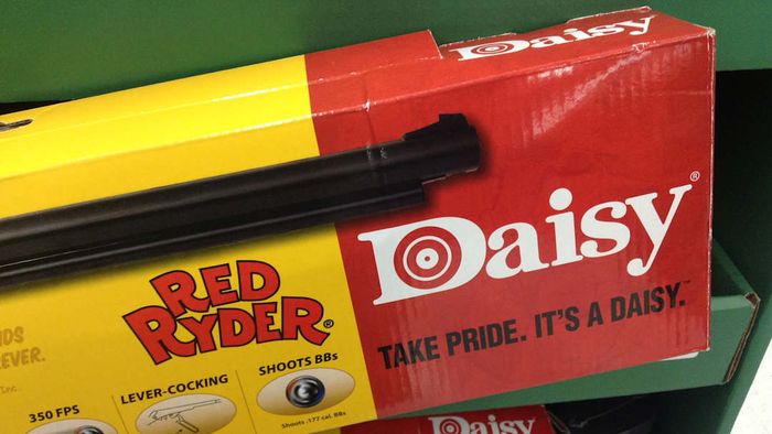 A photograph of a Red Ryder BB gun is displayed.