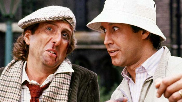 Eric Idle and Chevy Chase in 'National Lampoon's European Vacation' (1985).