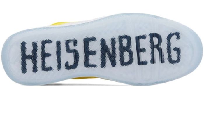 The K-Swiss x Breaking Bad Classic 2000 Cooking and Cleaning sneakers feature 'Heisenberg' on the sole.