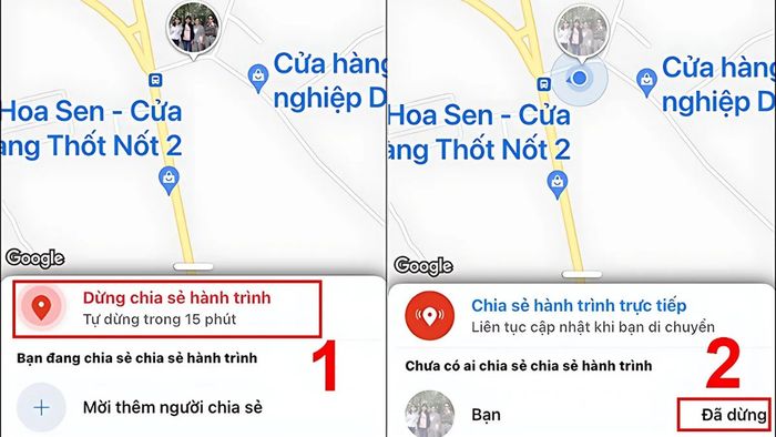 Cách định vị số điện thoại qua Zalo - Chia sẻ hành trình trực tiếp trên Zalo - bước 4
