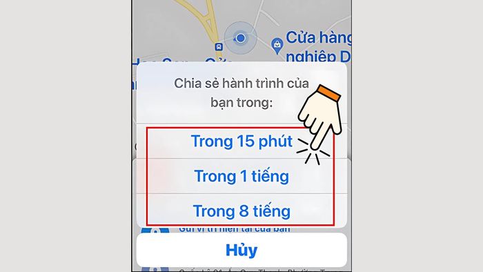 Cách định vị số điện thoại qua Zalo - Chia sẻ hành trình trực tiếp trên Zalo - bước 3