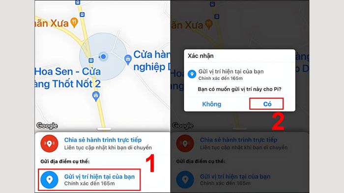 Các phương pháp định vị số điện thoại qua Zalo - chia sẻ vị trí trên Zalo - bước 3