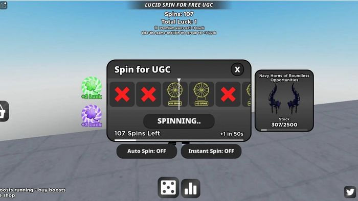 Những phần quà nào có trong Code Spin 4 Free UGC?