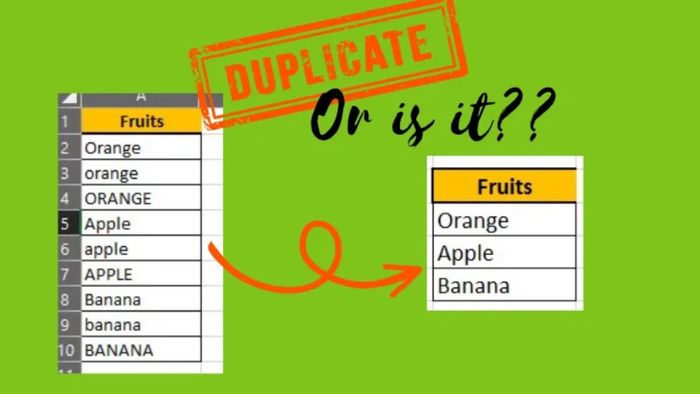 Những lợi ích của tính năng remove duplicate trong Excel
