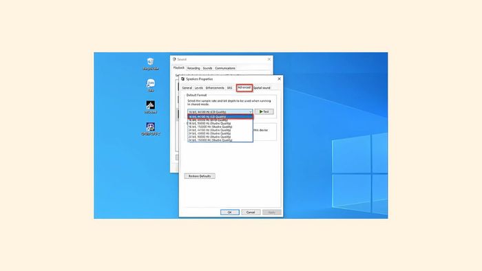 Cách khắc phục loa laptop bị rè - Phương pháp 1 bước 3
