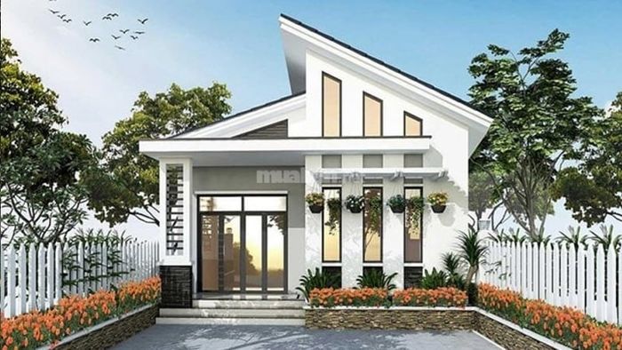 Mái lệch giúp thoát nước hiệu quả hơn trong mùa mưa