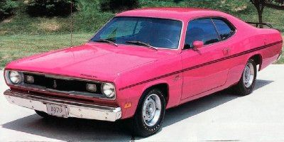 Full view of the 1970 Plymouth Duster 340.