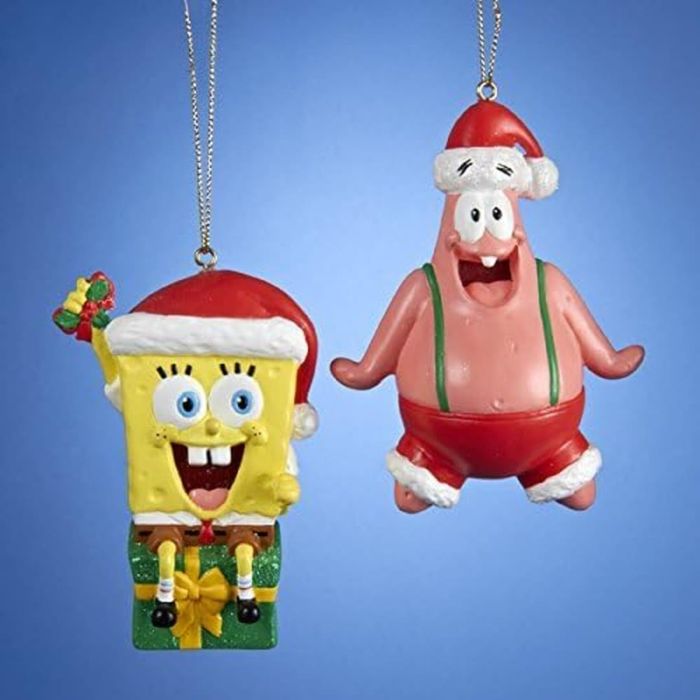 SpongeBob and Patrick Christmas Ornaments