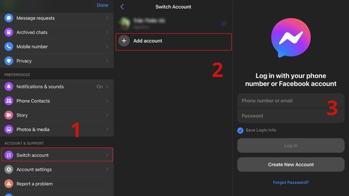 Các phương pháp để hai người có thể đăng nhập cùng một tài khoản Messenger - sử dụng tính năng Dual Messenger