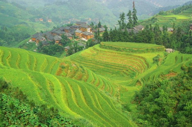 A small village in China