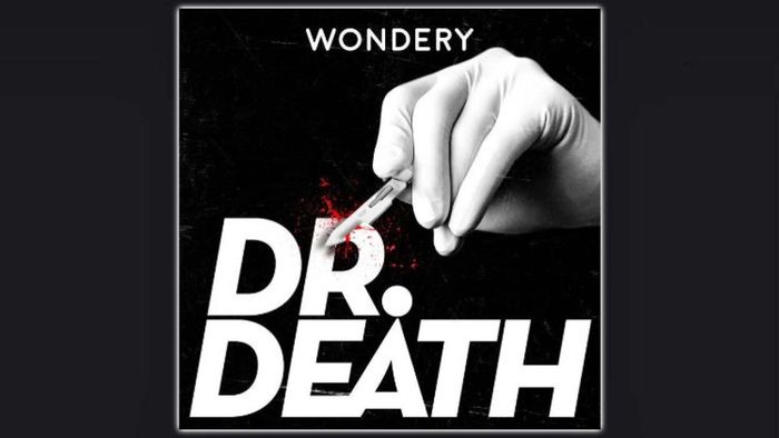 Logo for the 'Dr. Death' Podcast