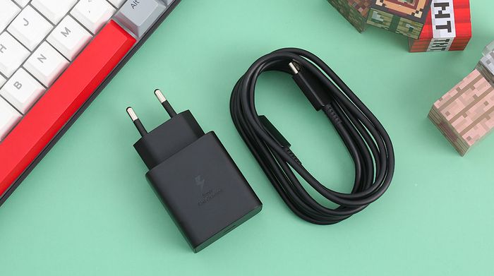 Bộ Adapter sạc kèm cáp Type C - Type C PD 45W Samsung EP-T4510X Đen - Dây cáp sạc