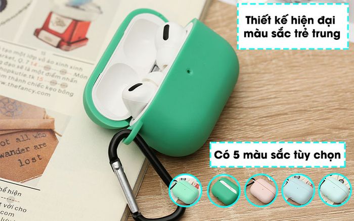 Túi đựng AirPods Pro Nhựa dẻo TPU kèm móc JM SN12 - Thiết kế