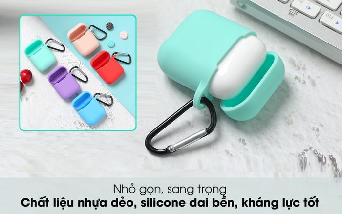 Bền tốt, đẹp mắt - Túi đựng Airpods 1 & 2 nhựa dẻo Silicone CK-AP002 OSMIA