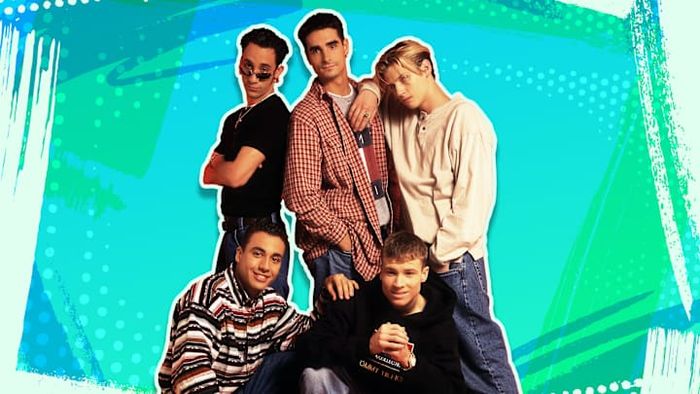 A glimpse of the Backstreet Boys during a late ’90s photo session.