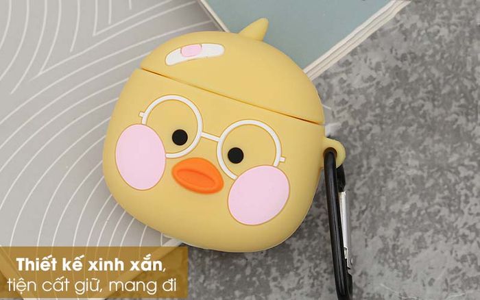 Túi đựng AirPods 1/2 Silicone kèm móc JM FR03 - Thiết kế dễ thương, đa sắc màu