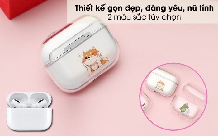 Gọn đẹp, nữ tính - Túi đựng AirPods Pro Nhựa cứng trong JM PD01