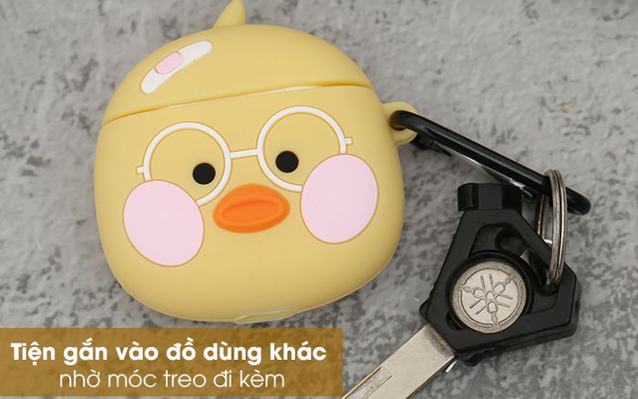 Túi đựng AirPods 1/2 Silicone kèm móc JM FR03 - Móc treo đi kèm