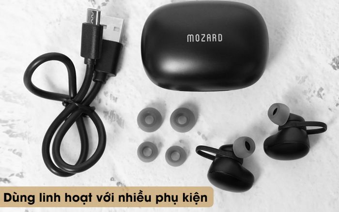 Tai nghe Bluetooth True Wireless Mozard TS11 mini - Trang bị nhiều phụ kiện tiện ích