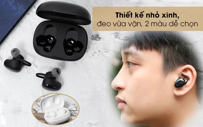 Tai nghe Bluetooth True Wireless Mozard TS11 mini - Tai nghe hình trái lê nhỏ xinh,