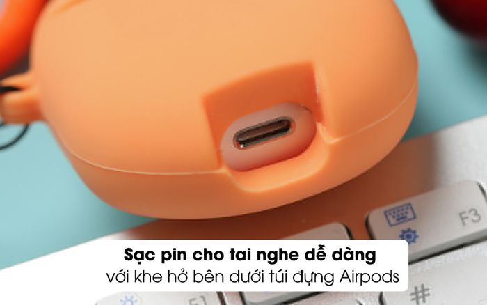 Túi đựng Airpods 1 & 2 Nhựa dẻo Carton Silicone JM - Sạc