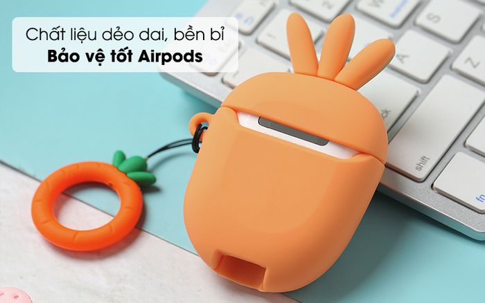 Túi đựng Airpods 1 & 2 Nhựa dẻo Carton Silicone JM - Chất liệu