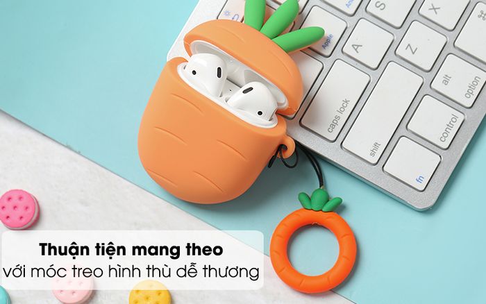 Túi đựng Airpods 1 & 2 Nhựa dẻo Carton Silicone JM - Móc treo