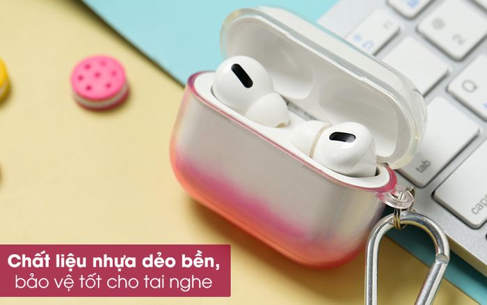 Túi đựng Airpods Pro Nhựa dẻo TPU NAP18 - Làm từ nhựa dẻo TPU, bảo vệ tốt Airpods Pro