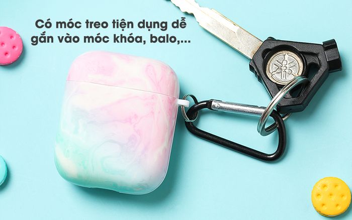 Túi đựng Airpods 1 & 2 TPUIMD NAP51 - Móc khóa