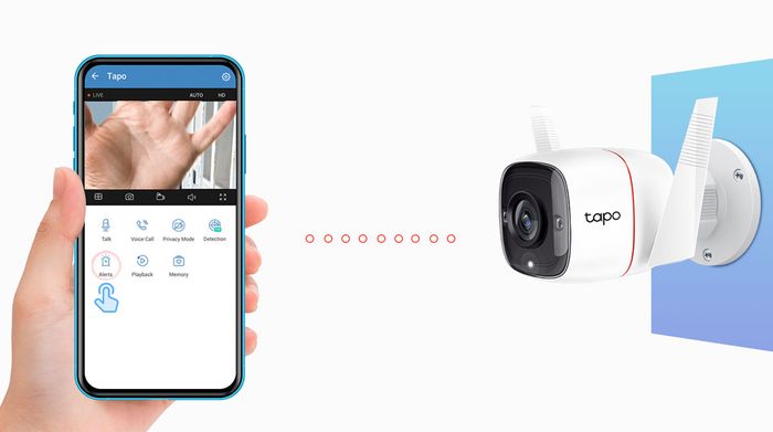 Camera IP Ngoài Trời 3MP TP-Link Tapo TC65 - Phát hiện giả mạo camera