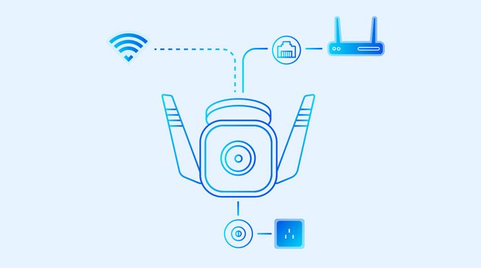 Camera IP Ngoài Trời 3MP TP-Link Tapo TC65 - Kết nối qua cổng LAN tích hợp hoặc wifi