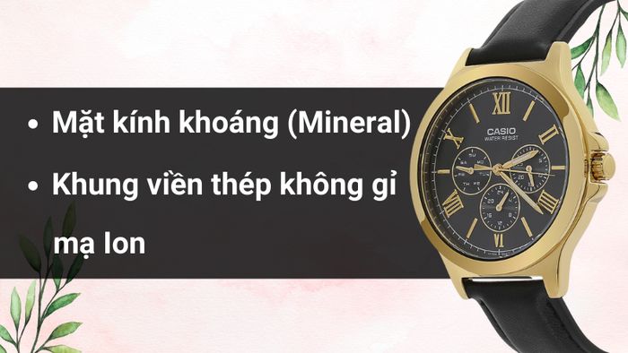 Chất liệu mặt kính và khung viền của mẫu đồng hồ