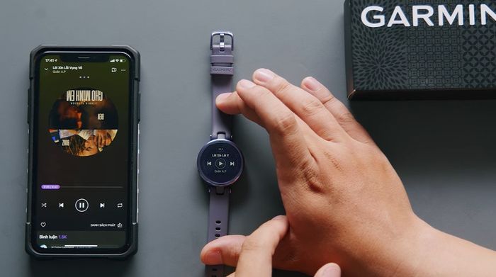 Đồng hồ thông minh Garmin Lily - Điều khiển nhạc