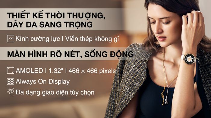 Huawei Watch GT 4 41.3mm dây da - Thiết kế