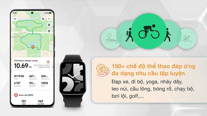 Mi Band 8 Pro - Hỗ trợ thể thao
