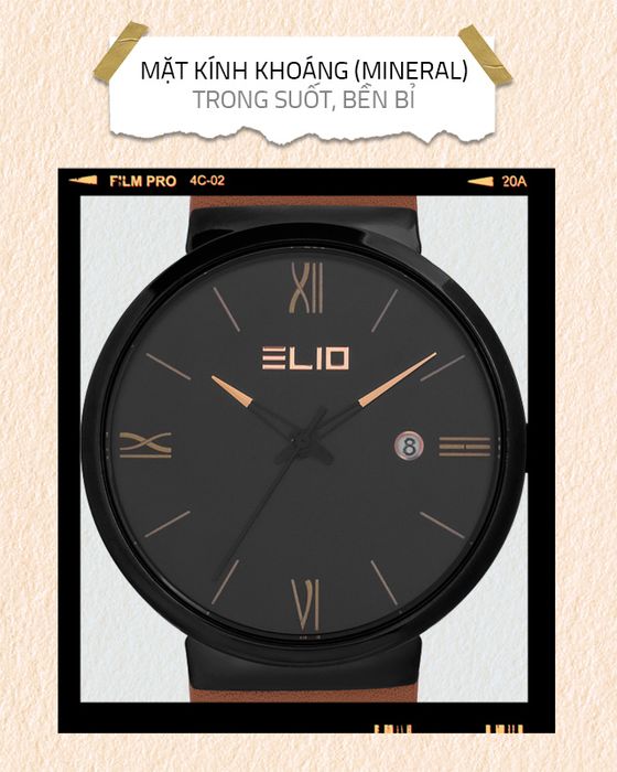 Đồng hồ Nữ Elio EL075-02 có mặt kính cứng cáp