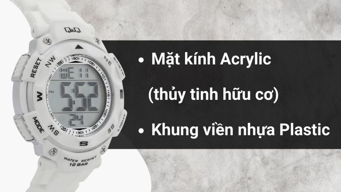 Chất liệu mặt kính và khung viền của mẫu đồng hồ