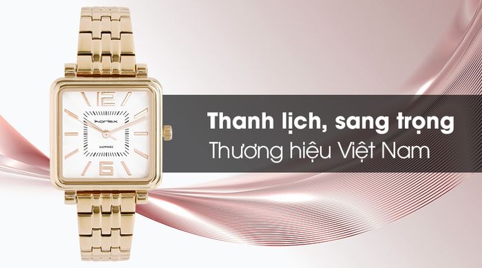 Đồng hồ nữ Korlex KS039-01 có kiểu dáng sang trọng