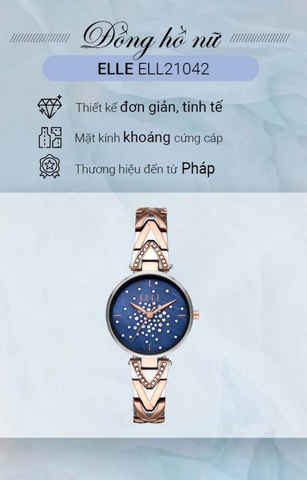 Đồng hồ Nữ Elle ELL21042 có thiết kế sang trọng, nữ tính