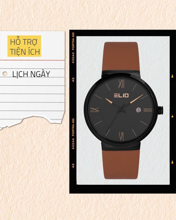 Đồng hồ Nữ Elio EL075-02 có lịch ngày hữu dụng